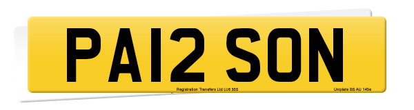 Registration number PA12 SON